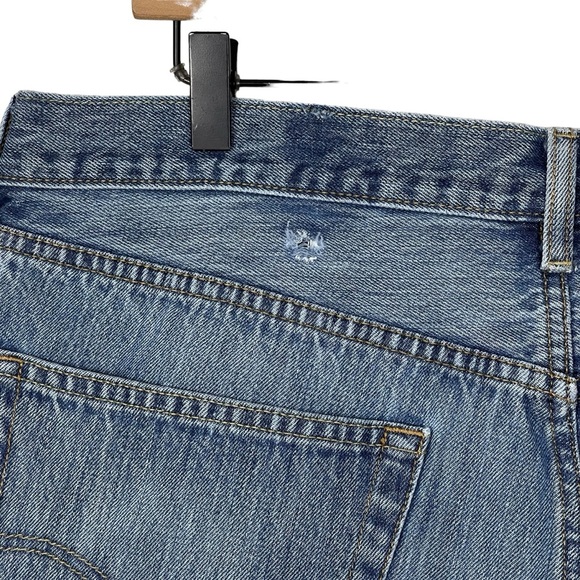 Vintage Levis 501 Cut Off Jean Shorts Size 16 High Rise Button Fly Raw Hem 1990s - Picture 6 of 8